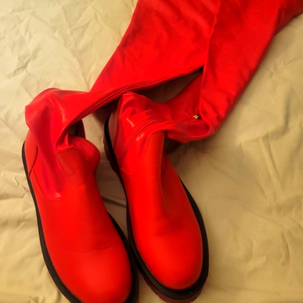 Azealia Wang Queen Thigh High Boots Size 11